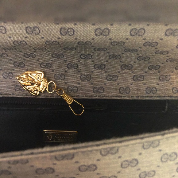 Vintage Gucci Monogram Crossbody Bag Navy - Picture 7 of 8